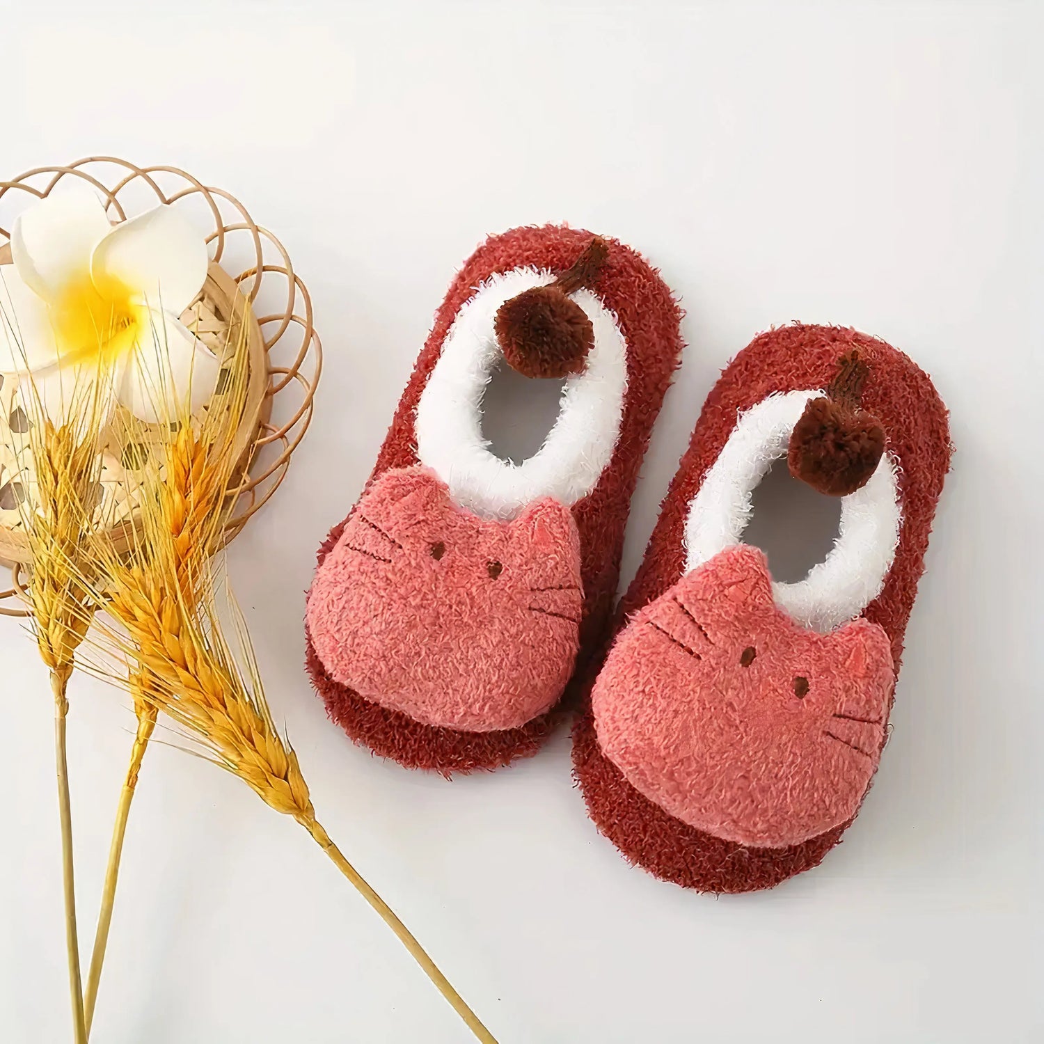 Chaussons antidérapants pour bébé Plumie