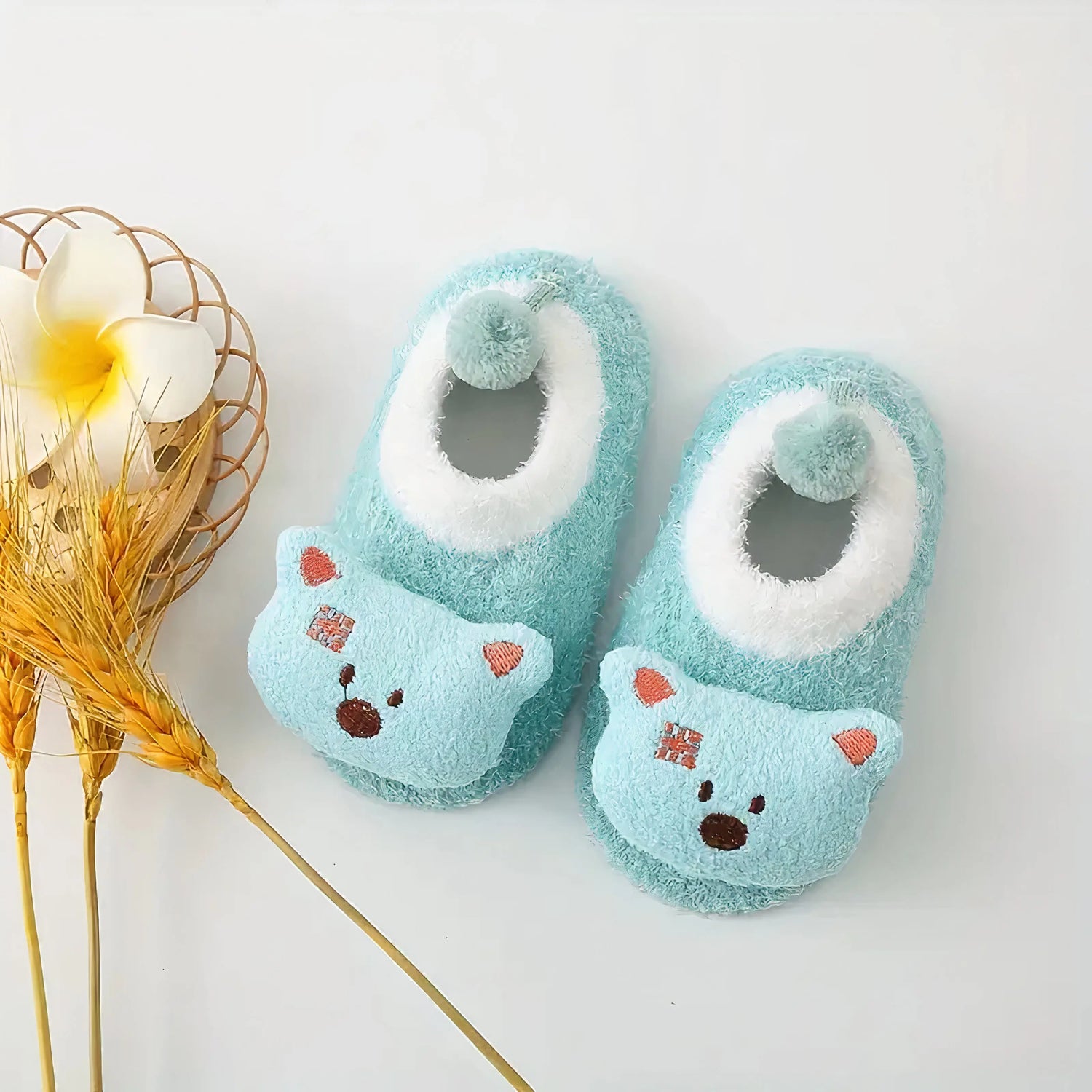 Chaussons antidérapants pour bébé Plumie