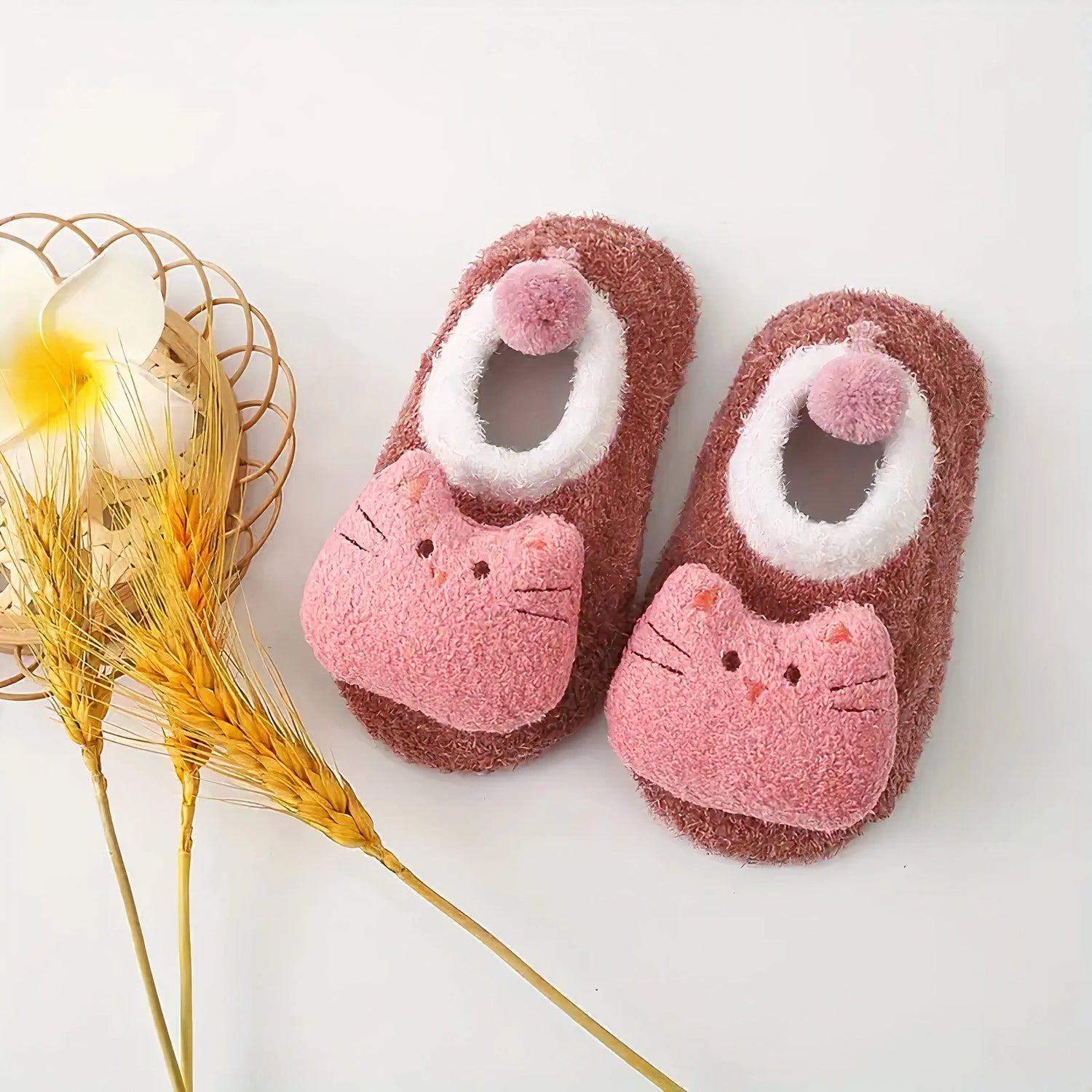 Chaussons antidérapants pour bébé Plumie